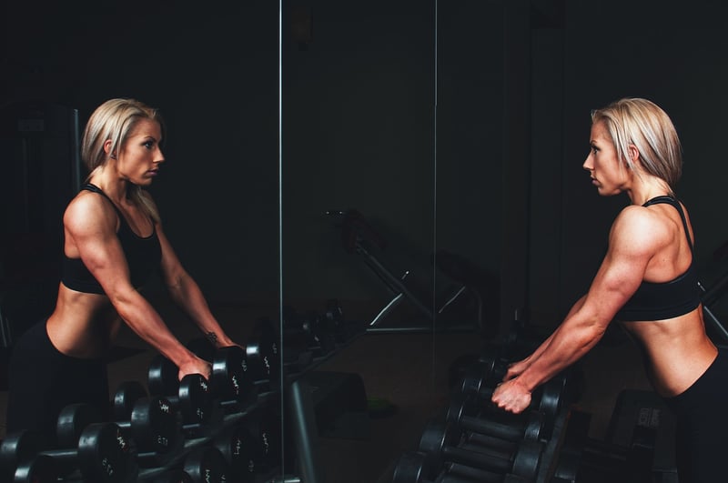 Woman practicing Pilates